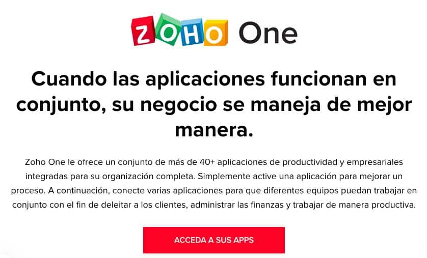 Zoho One anuncio