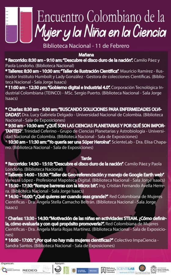 programacion II Encuentro Colombiano de la Mujer y la Niña en la Ciencia