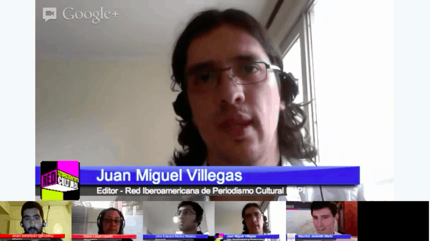 11. Hangouts de periodismo. Periodismo cultural el arte de In formar