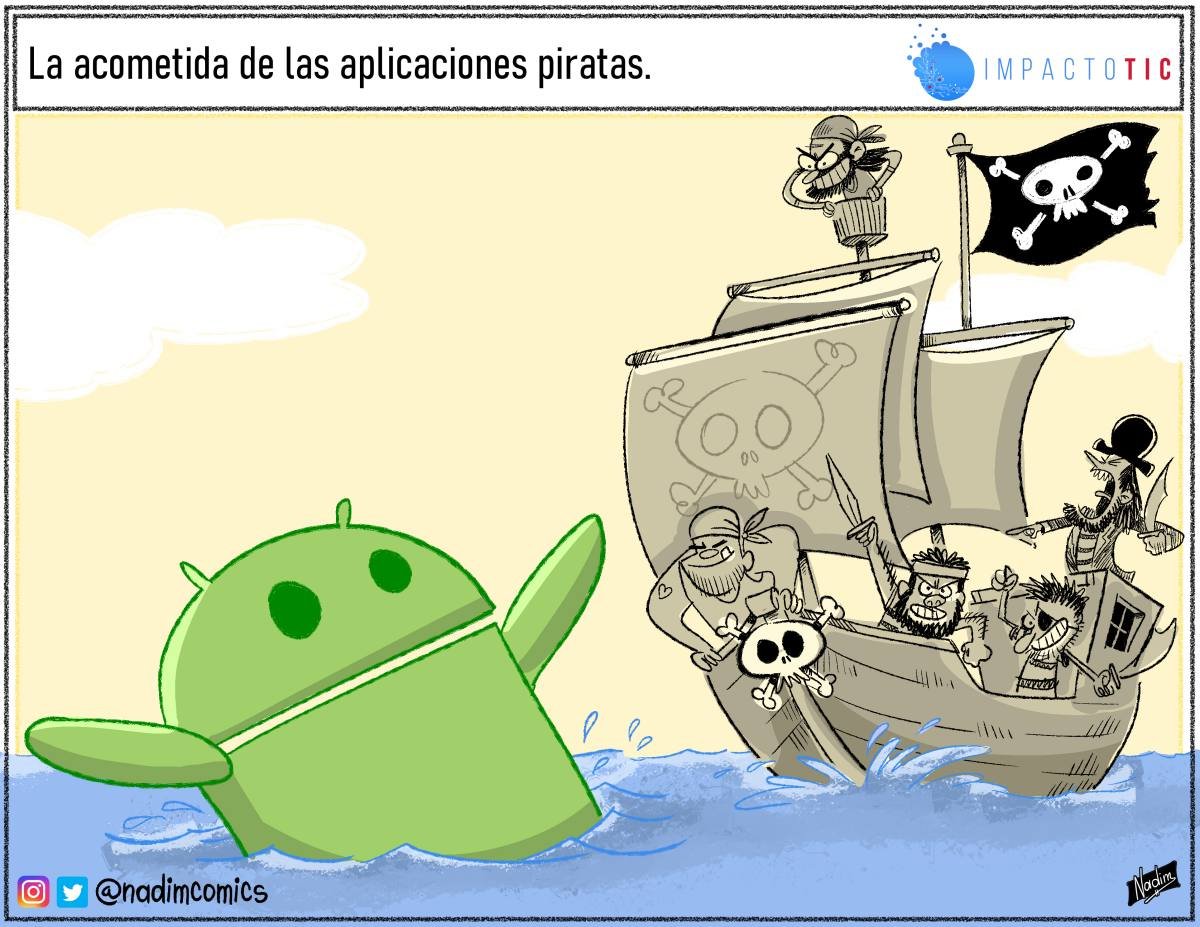 #TICaricatura sobre piratería - junio 4 de 2021