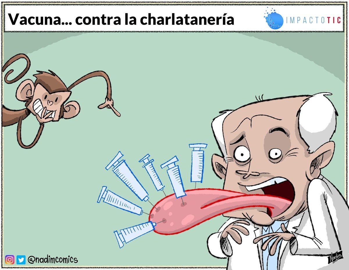 TICaricatura vacuna contra la charlataleria