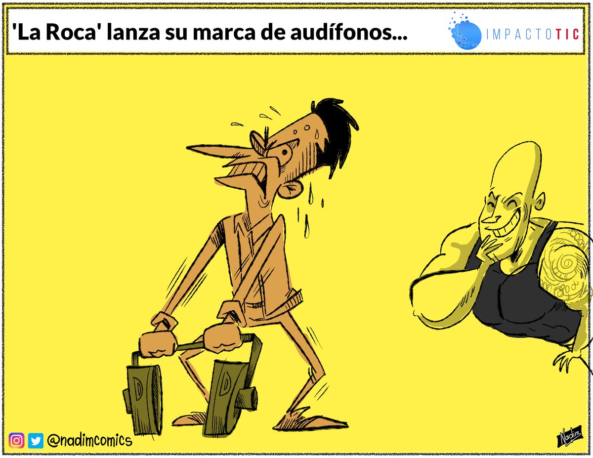 #TICaricatura: ‘La Roca’ lanza su marca de audífonos
