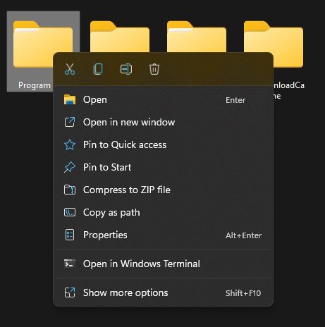 windows 11 context menu