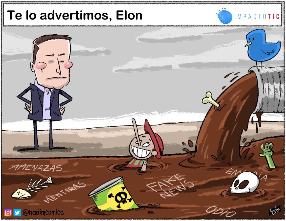 #TICaricatura: El desafío de Musk tras la compra de Twitter