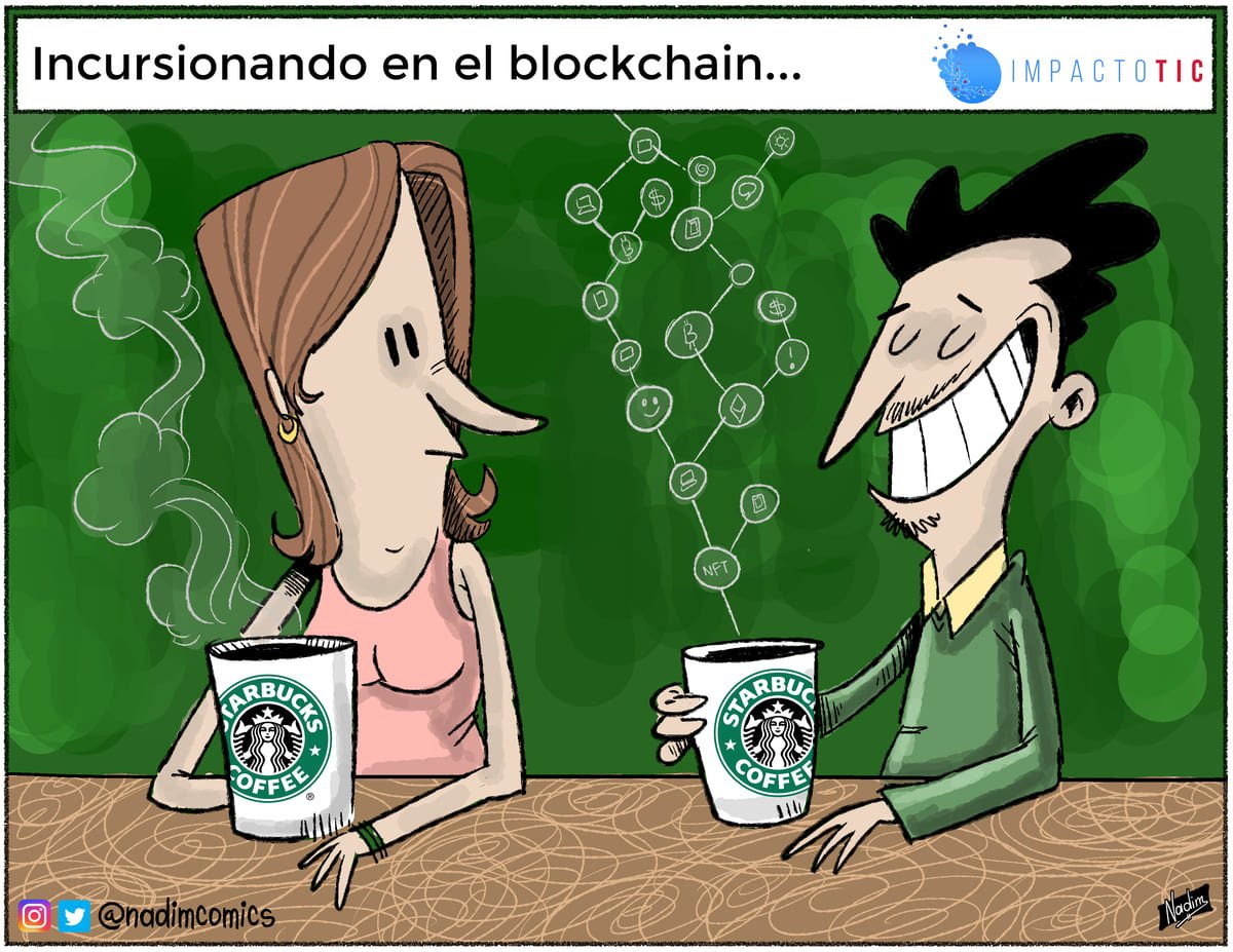 TICaricatura-Startbucks-blockchain-NFT