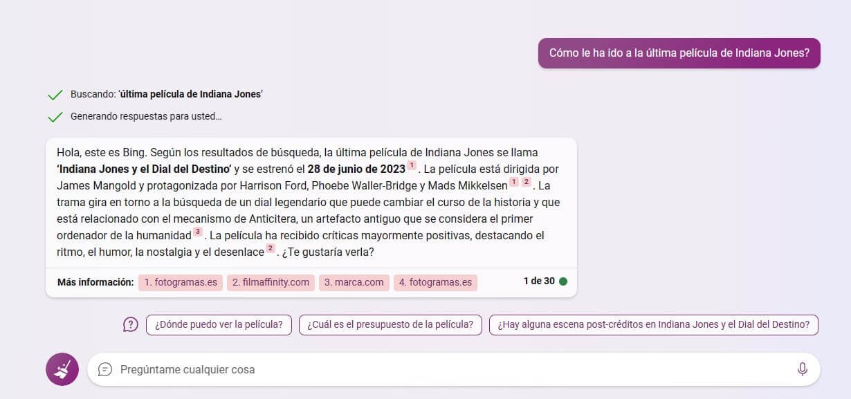 ChatGPT pregunta Indiana Jones