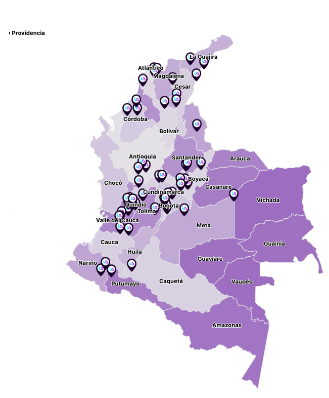 Territorios IA Municipios beneficiarios
