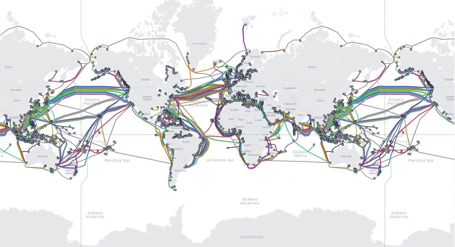mapa de cables submarinos