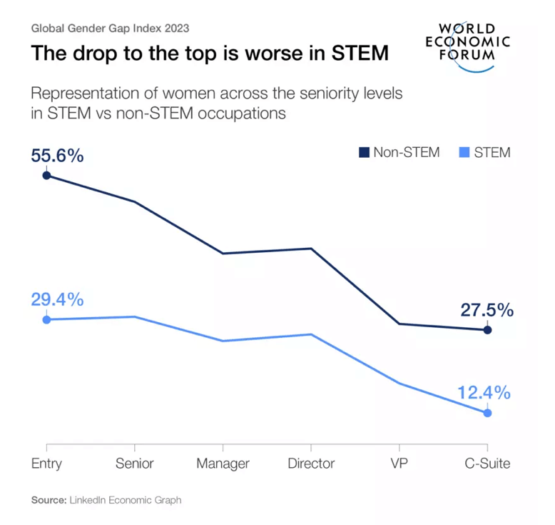 representacion de mujeres en areas stem