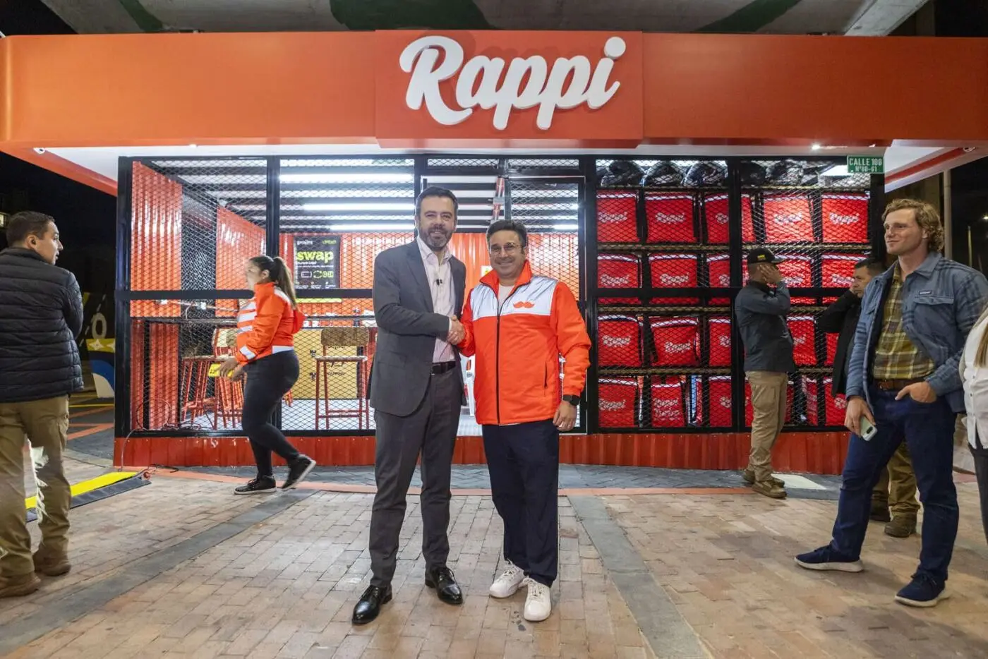 Carlos Fernando Galan alcalde de Bogota y Matias Laks gerente general de Rappi