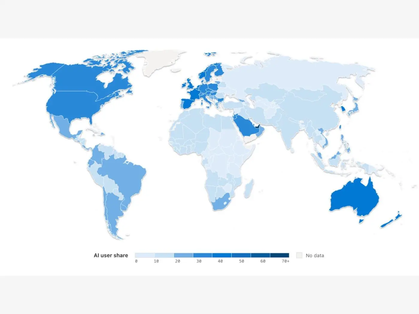 Mapa de Latinoamerica con la adopcion de IA en Colombia y otros paises de la region en 2026