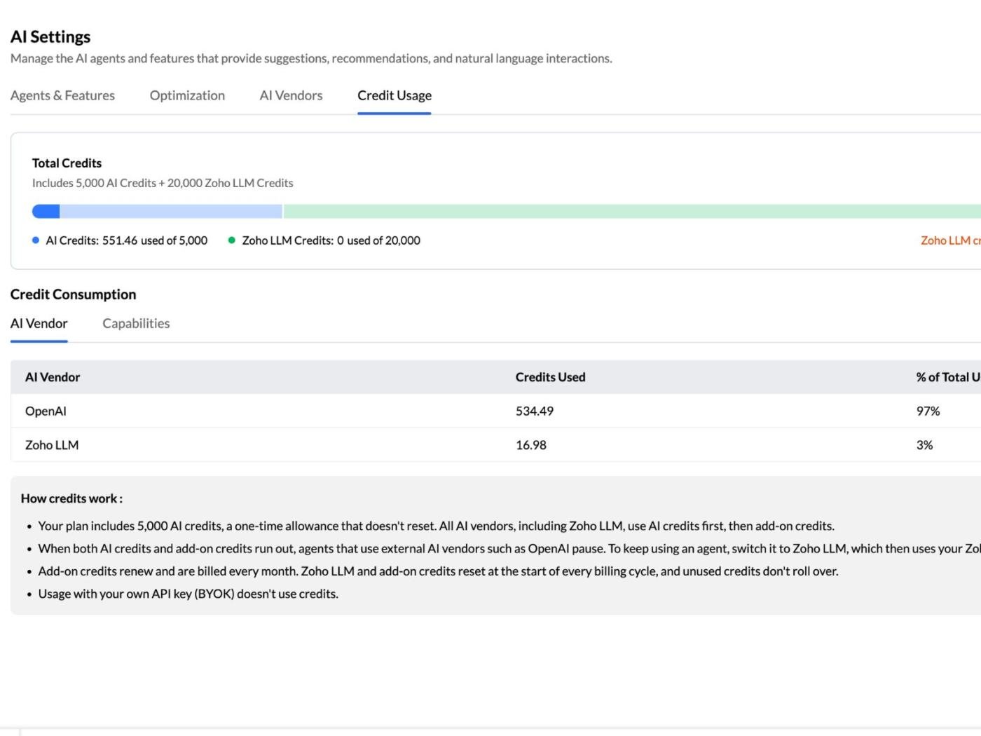 Zoho Analytics 7.0 settings